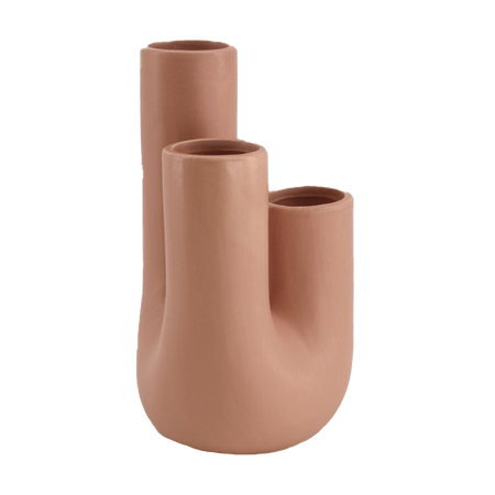 Wazon ceramiczny potrójny róż 20,5 cm